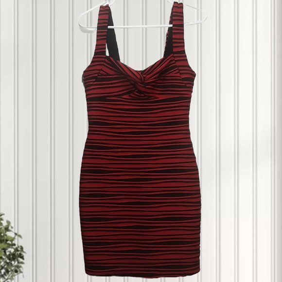 M | SubWay | Twisted Chest Mini Body-Con Dress - Picture 1 of 4